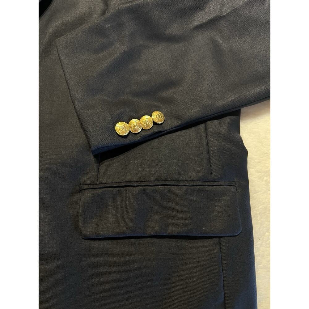 Ralph Lauren LRL 44L Midnight Navy Blue Gold Tone Buttons Blazer Sport Coat - Picture 10 of 15